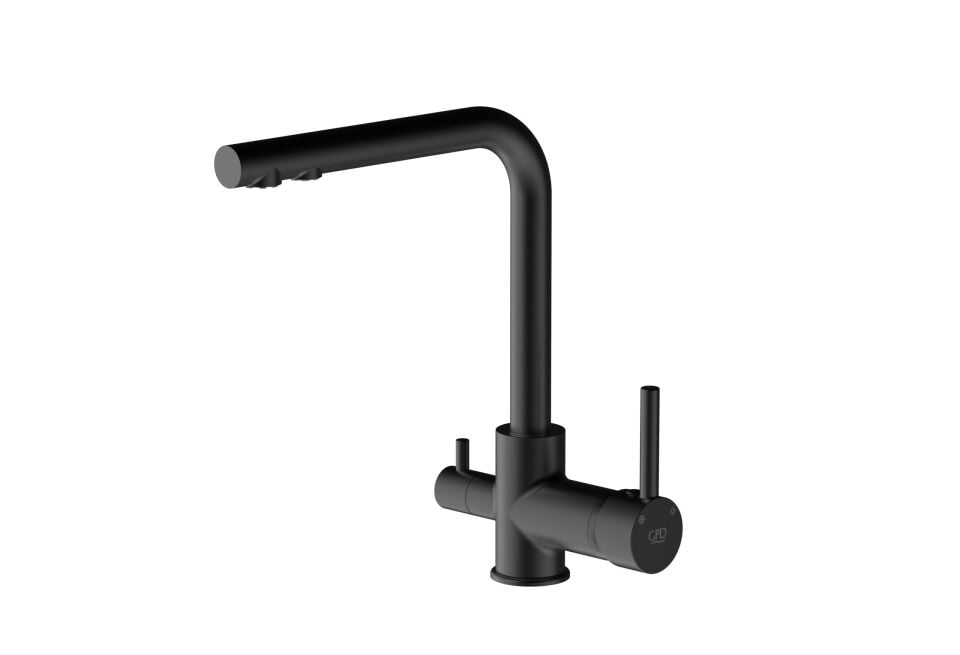 GPD Espina Arıtma Çıkışlı Eviye Bataryası (Çift aeratörlü - Siyah)