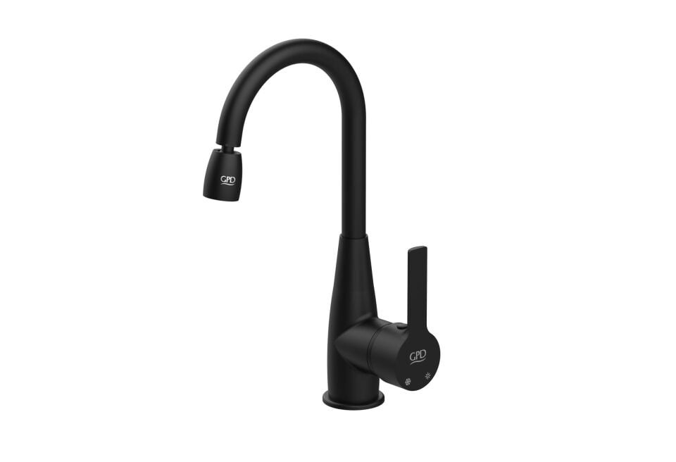 GPD MTL55-S Solus Tek Gövde Lavabo Bataryası (Siyah)