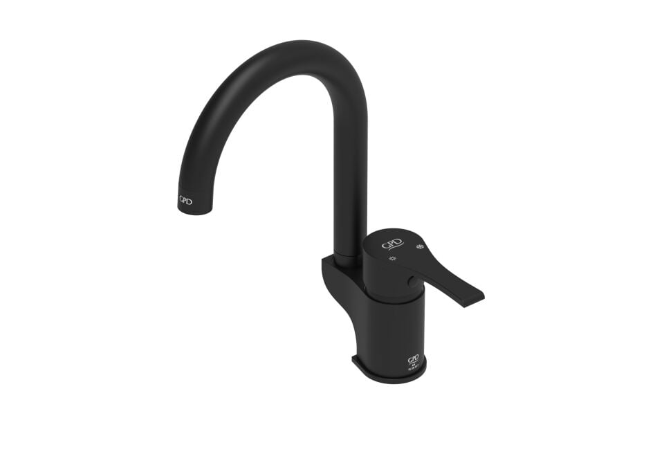 GPD Atros Tek Gövde Lavabo Bataryası (Siyah)