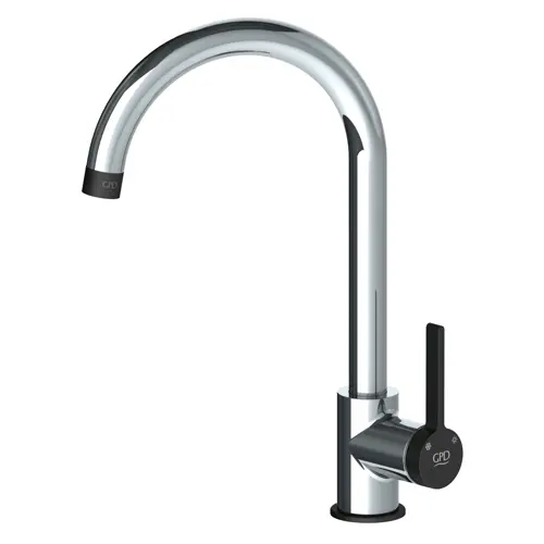 GPD MTE165-K-S Gildo Tek Gövde Eviye Bataryası (Krom - Siyah)