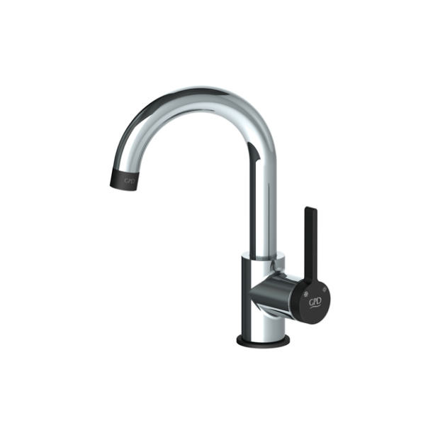 GPD MTL165-K-S Gildo Tek Gövde Lavabo Bataryası (Krom - Siyah)