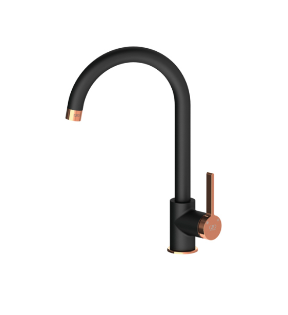 GPD MTE165-S-R Gildo Tek Gövde Eviye Bataryası (Siyah - Rose Gold)